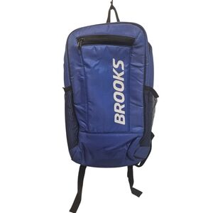 Brooks Blue Running Pack Backpack Shoes New Logo Spellout
